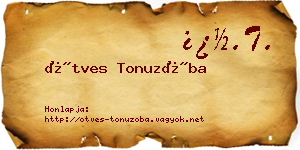 Ötves Tonuzóba névjegykártya